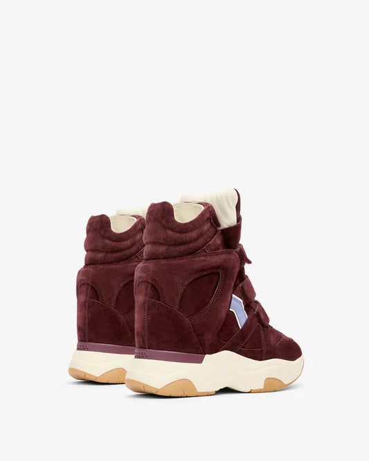 Balskee high-top wedge suede calfskin leather sneakers