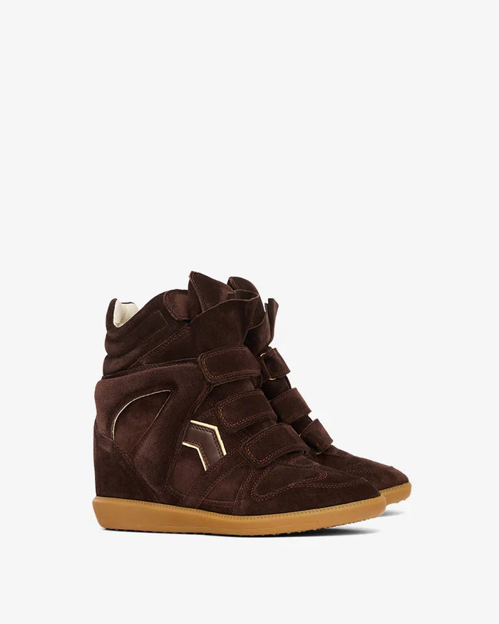Bekett suede leather wedge sneakers